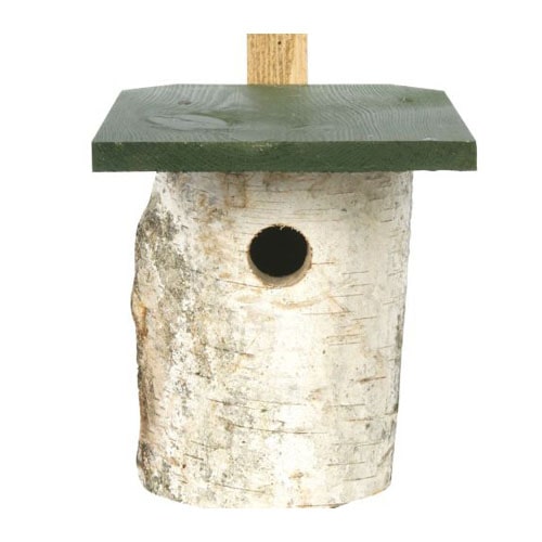 CJ Wildlife Birch Log Nest Box with 32mm Hole