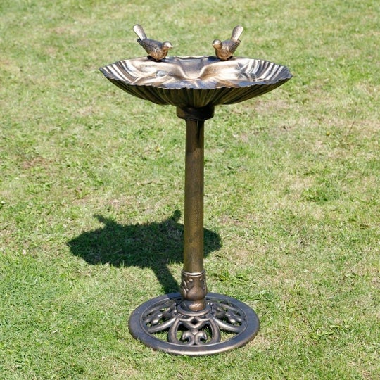 Nature’s Market Bronze Effect Plastic Bird Bath